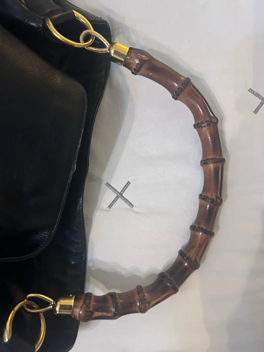 Gucci Bamboo Woven Leather Shoulder Bag - Rare - Picture 15 of 16